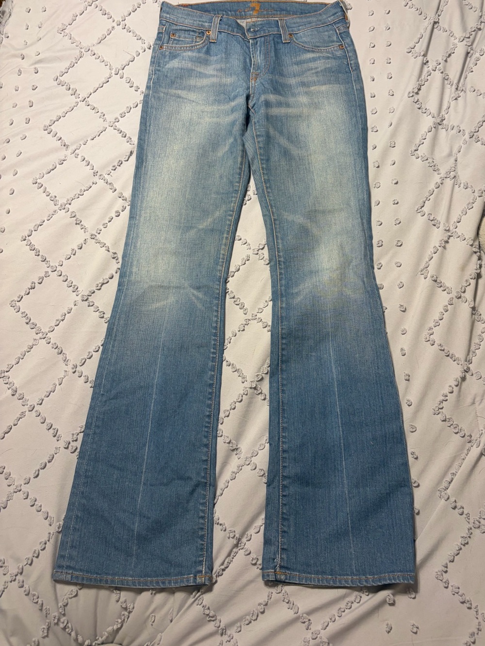 7 For All Mankind Light Blue Flare Jeans
